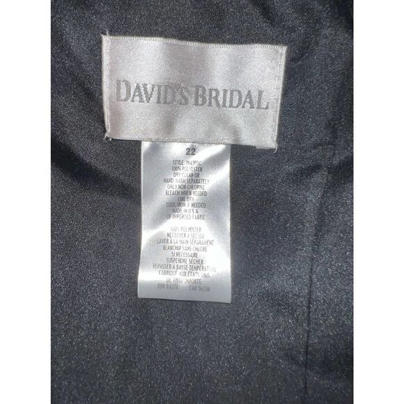 David’s Bridal cocktail black and white geometric one shoulder dress - Picture 6 of 7